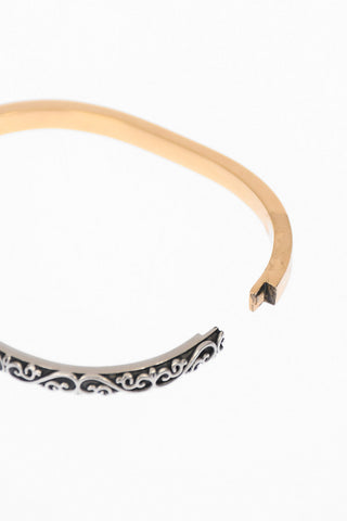 MM11 Bracciale Rigido Bicolore in Rilievo