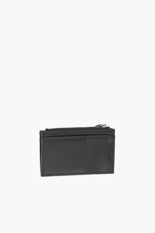 Portacarte in pelle con chiusura zip