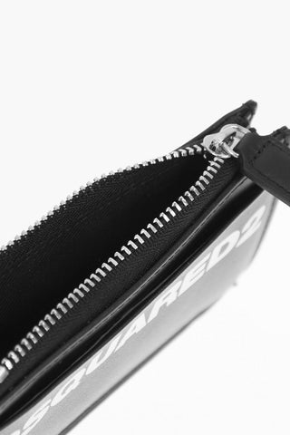 Portacarte in pelle con chiusura zip