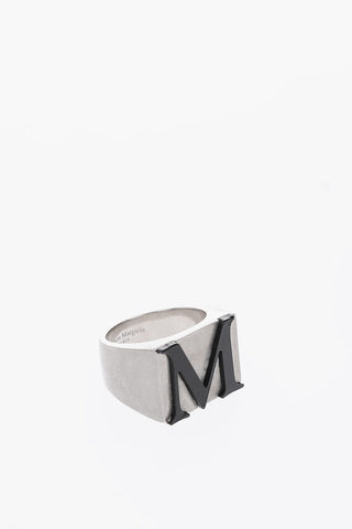 Monogram Detail Steel Ring