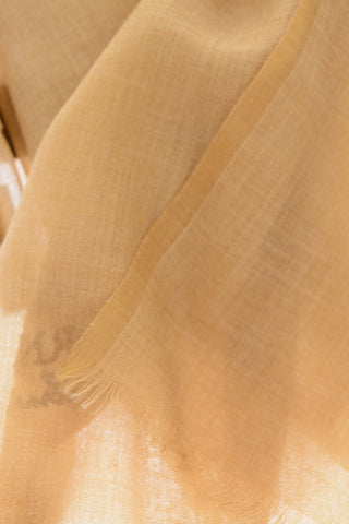 Foulard in Cashmere e Cotone con Logo Ricamato