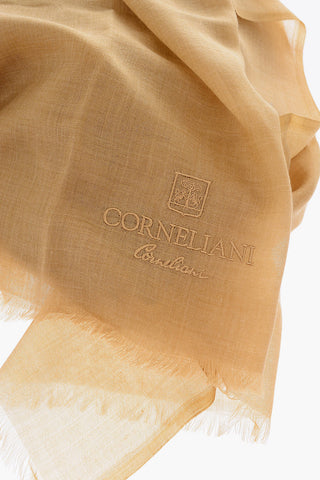 Foulard in Cashmere e Cotone con Logo Ricamato