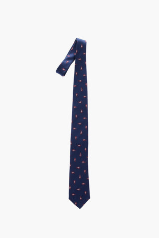 CC COLLECTION Silk Narrow Tie with Paisley Pattern