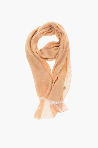 Flax Blend Frayed Foulard