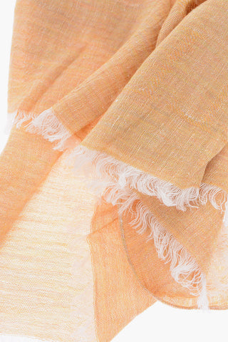 Flax Blend Frayed Foulard