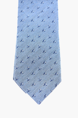 CC COLLECTION Cravatta in misto Seta con Motivo Herringbone