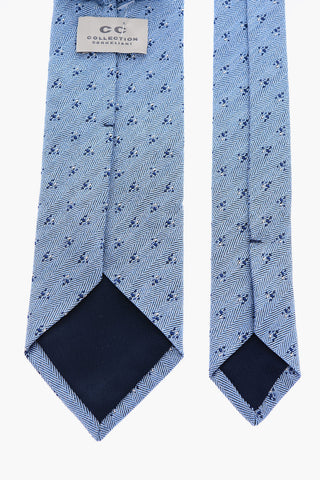 CC COLLECTION Cravatta in misto Seta con Motivo Herringbone