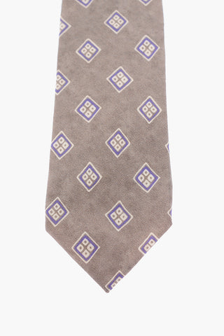 CC COLLECTION Cravatta in Seta con Motivo Geometrico