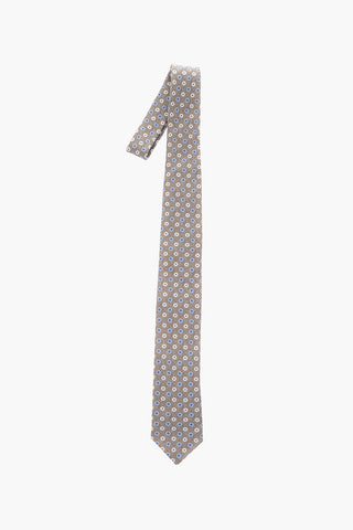 CC COLLECTION Cravatta in Lino con Motivo Floreale