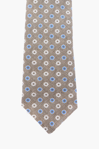 CC COLLECTION Cravatta in Lino con Motivo Floreale