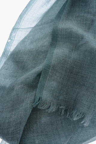 Foulard in Cashmere e Cotone con Logo Ricamato