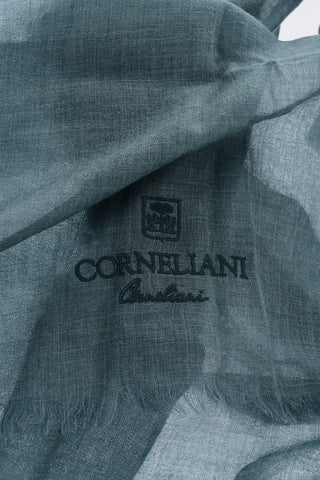 Foulard in Cashmere e Cotone con Logo Ricamato