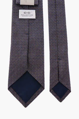 CC COLLECTION Cravatta in Seta con Motivo Geometrico