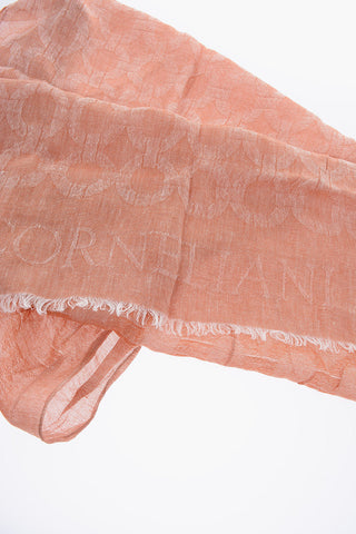 Flax Blend Frayed Foulard