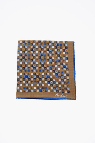 Silk Pocket Square with Double Pattern