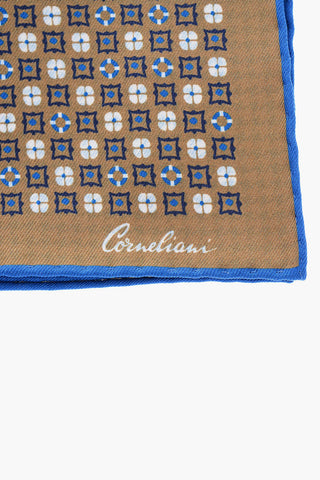 Silk Pocket Square with Double Pattern