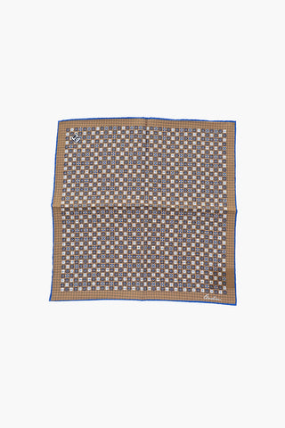 Silk Pocket Square with Double Pattern