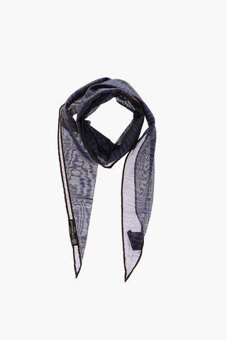 Silk Blend Foulard with Abstract Pattern
