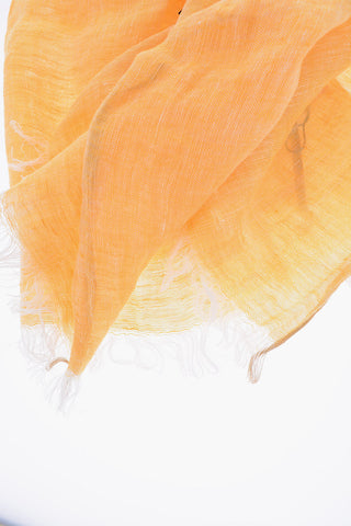 Flax Foulard with Contrasting Bands