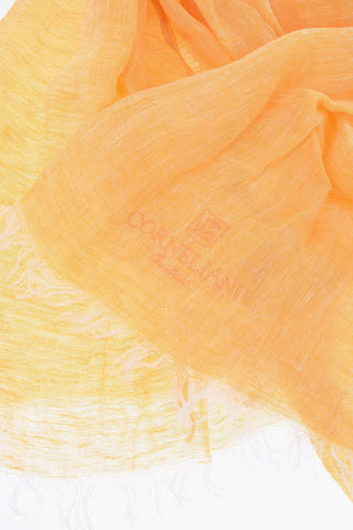 Flax Foulard with Contrasting Bands