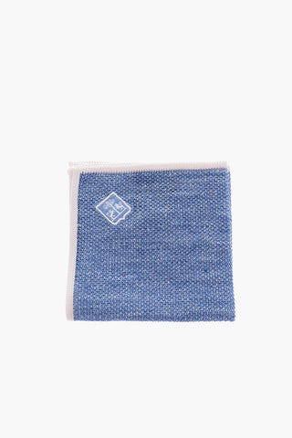 Silk Flax Pocket Square with Logo