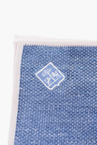Silk Flax Pocket Square with Logo