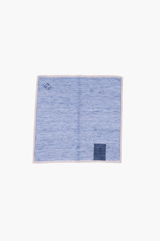 Silk Flax Pocket Square with Logo