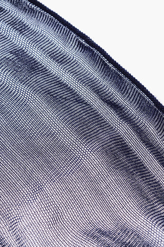 Silk Foulard with Side Stripes