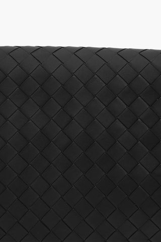 Braided Leather Crossbody Bag with Magnetic Fastening  