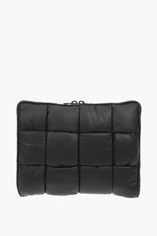 Knitted Motif HIDROLOGY Leather Padded Briefcase