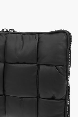 Knitted Motif HIDROLOGY Leather Padded Briefcase