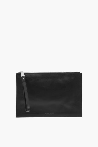 Logoed Leather Pochette