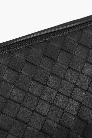 Marsupio in Nappa Intrecciata con Tasca Esterna