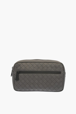 Basket Weaved Leather Belt Bag