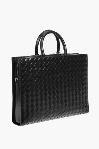 Adjustable Strap A4 2WAY Leather Briefcase