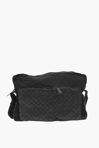 Foldable INTRECCIATO Nylon Shoulder Bag