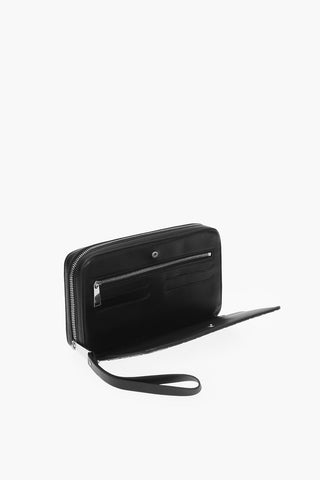 Pochette da Viaggio in Nappa Intrecciata con Scomparti Portacarte