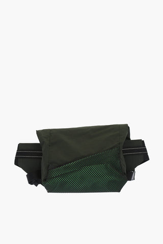Mesh Detail GREEN PAPER Nylon Beltbag