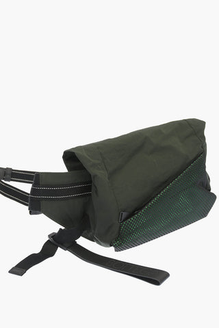 Mesh Detail GREEN PAPER Nylon Beltbag