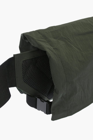Mesh Detail GREEN PAPER Nylon Beltbag