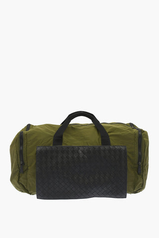 Borsa da Viaggio PAPER Estraibile in Nylon e Pelle Nappa intrecciata