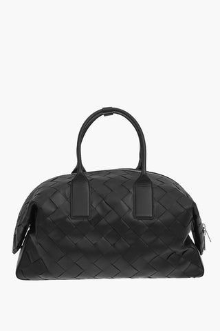 Braided Soft Leather Weekender Bag