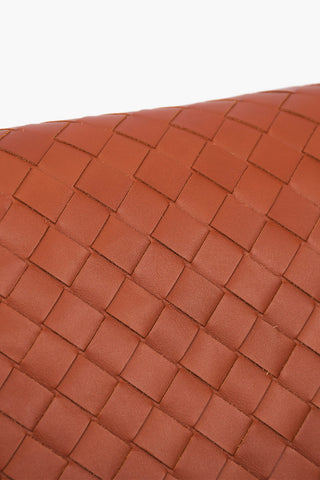 Braided Soft Leather Messenger Bag with Magnetic Fastening