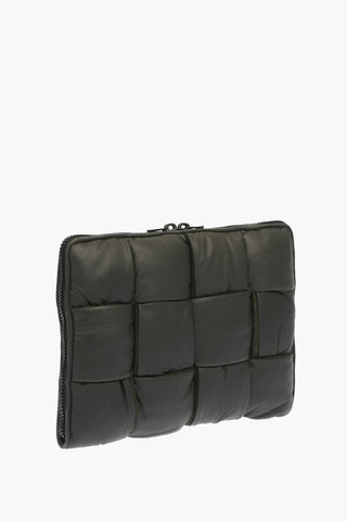 Knitted Motif HIDROLOGY Leather Padded Briefcase