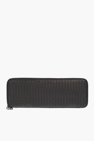 Porta Cravatta in Pelle Intrecciata