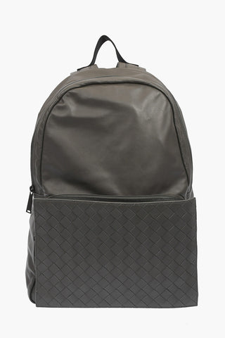 Zaino ULTRALIGHT in Pelle Intrecciata Con Maxi Tasca