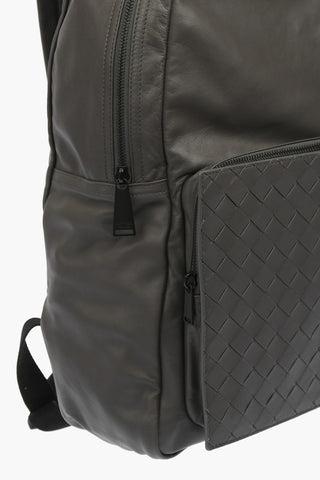 Zaino ULTRALIGHT in Pelle Intrecciata Con Maxi Tasca