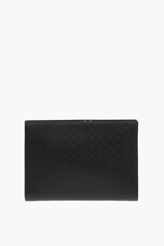 Embossed Leather Zipped Briefcase