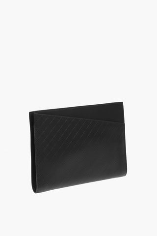 Embossed Leather Zipped Briefcase