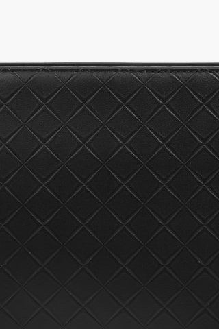 Embossed Leather Zipped Briefcase